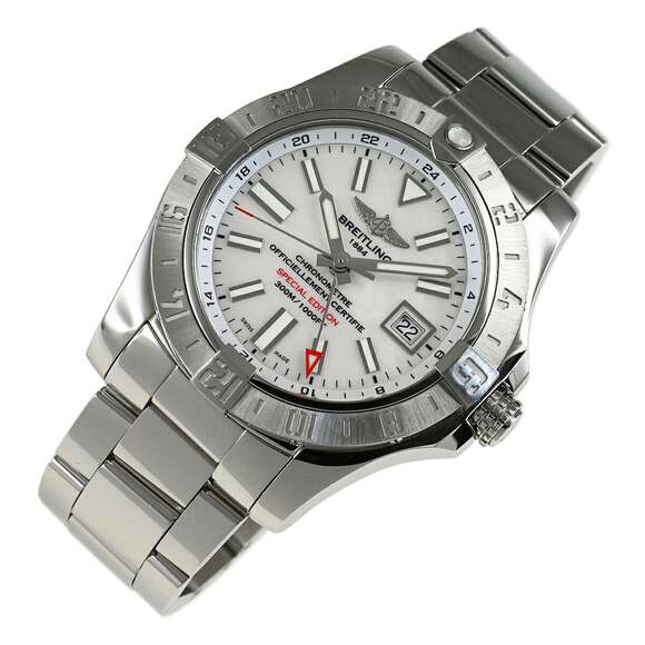 BREITLING Avenger II GMT Mother-of-Pearl Watch, Japan Exclusive, A3239011 A80... - Picture 5 of 9